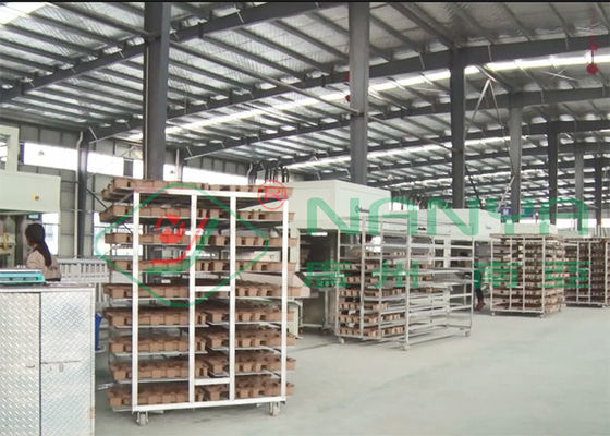 Semiautomatic पुनर्नवीनीकरण अपशिष्ट पल्प ट्रे मशीन बनाना फल / चिकित्सा ट्रे 800Pcs / एच
