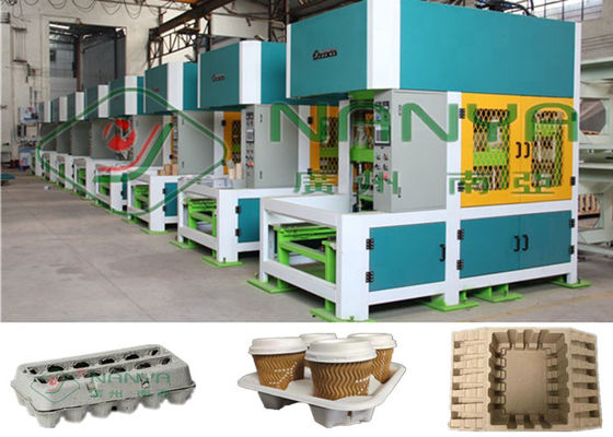पल्प मोल्डिंग कप होलकर 30KW हॉट प्रेस बनाने की मशीन